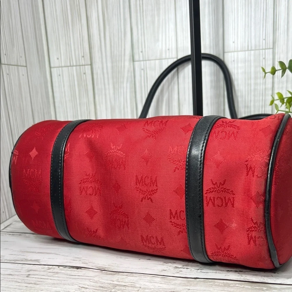 MCM Red and Black Shoulder Bag